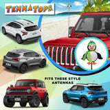 Tenna Tops Penguin Car Antenna Topper (Green)