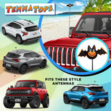 Tenna Tops Spooky Bat Car Antenna Topper - Thin Antenna Fit
