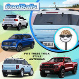 Coolballs "Cool Army" Camo Helmet Antenna Topper – Thick Antenna Fit