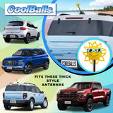 Coolballs California Sunshine (Blue Shades) Car Antenna Topper - Thick Antenna Fit