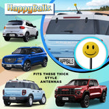 ...HappyBalls Happy Yellow Face Car Antenna Ball (Fits Thick Style Antenna)