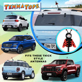 Tenna Tops "Lucky" Ladybug Car Antenna Topper - Thick Antenna Fit