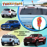 Tenna Tops Cute Flip Flop Sandal Car Antenna Topper (Hawaiian Red) (Fits Thick Antenna)