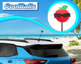 Coolballs Red Apple with Sunglasses Car Antenna Topper - Thin Antenna Fit