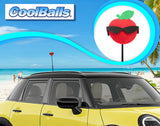 Coolballs Red Apple with Sunglasses Car Antenna Topper - Thin Antenna Fit