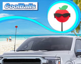 Coolballs Red Apple with Sunglasses Car Antenna Topper - Thin Antenna Fit