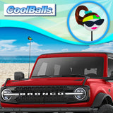 Coolballs Cool Diva - Brunette Car Antenna Topper - Thin Antenna Fit