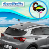 Coolballs Cool Diva - Brunette Car Antenna Topper - Thin Antenna Fit