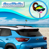 Coolballs Cool Diva - Brunette Car Antenna Topper - Thin Antenna Fit