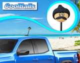Coolballs Cool Dude Black Beanie Hat Antenna Topper - Thick Fat Antenna Fit