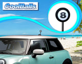 Coolballs Cool 8 Ball Pool Billiards Antenna Topper - Thick Fat Antenna Fit