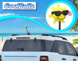 Coolballs Patriotic Cool Sunshine USA Flag Car Antenna Ball - Thick Fat Antenna Fit