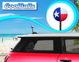 *New* Coolballs Texas Flag Car Antenna Topper - Thick Fat Antenna Fit