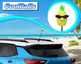 *New* Coolballs Hala Kahiki Pineapple Car Antenna Topper - Thin Antenna Fit