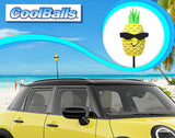 *New* Coolballs Hala Kahiki Pineapple Car Antenna Topper - Thin Antenna Fit