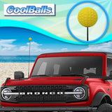 Coolballs "Cool Golf" Car Antenna Ball (Yellow)