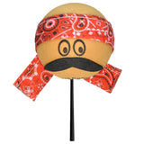 Coolballs Cool Dude Red Bandana Car Antenna Topper - Thin Antenna Fit