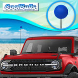 Coolballs Plain Blue Car Antenna Ball - Thin Antenna Fit