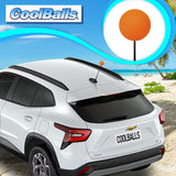 Coolballs Plain Orange Car Antenna Ball - Thin Antenna Fit