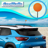 Coolballs Plain Orange Car Antenna Ball - Thin Antenna Fit