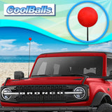 Coolballs Plain Red Car Antenna Ball - Thin Antenna Fit