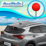 Coolballs Plain Red Car Antenna Ball - Thin Antenna Fit