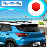 Coolballs Plain Red Car Antenna Ball - Thin Antenna Fit