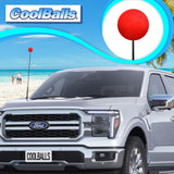 Coolballs Plain Red Car Antenna Ball - Thin Antenna Fit
