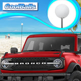Coolballs Plain White Car Antenna Ball - Thin Antenna Fit