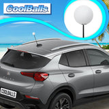 Coolballs Plain White Car Antenna Ball - Thin Antenna Fit