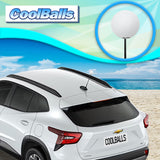 Coolballs Plain White Car Antenna Ball - Thin Antenna Fit