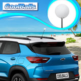 Coolballs Plain White Car Antenna Ball - Thin Antenna Fit