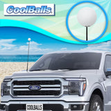Coolballs Plain White Car Antenna Ball - Thin Antenna Fit
