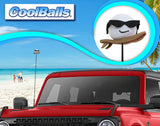 Coolballs Retro 2000's Cool Surfer Dude Surfing Car Antenna Topper - Thin Antenna Fit