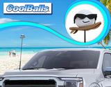 Coolballs Retro 2000's Cool Surfer Dude Surfing Car Antenna Topper - Thin Antenna Fit