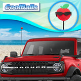 Coolballs Red Apple with Sunglasses Car Antenna Topper - Thin Antenna Fit