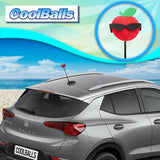 Coolballs Red Apple with Sunglasses Car Antenna Topper - Thin Antenna Fit