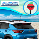 Coolballs Red Apple with Sunglasses Car Antenna Topper - Thin Antenna Fit