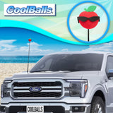 Coolballs Red Apple with Sunglasses Car Antenna Topper - Thin Antenna Fit