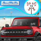 Coolballs Christmas Candy Cane Antenna Topper -  Thin Antenna Fit