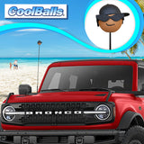 Coolballs Cool Dude Black Sideways Hat Car Antenna Topper