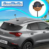 Coolballs Cool Dude Black Sideways Hat Car Antenna Topper