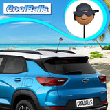 Coolballs Cool Dude Black Sideways Hat Car Antenna Topper