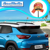 Coolballs "Cool Ese" Cool Dude Bandana Car Antenna Topper (Red Bandana)