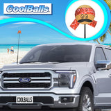 Coolballs "Cool Ese" Cool Dude Bandana Car Antenna Topper (Red Bandana)
