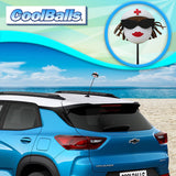 Coolballs Brunette Nurse Car Antenna Topper - Thin Antenna Fit
