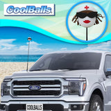 Coolballs Brunette Nurse Car Antenna Topper - Thin Antenna Fit