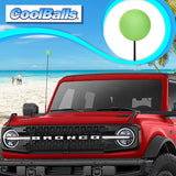 Coolballs Plain Green Car Antenna Ball - Thin Antenna Fit
