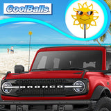 Coolballs California Sunshine Car Antenna Topper (Orange Shades) - Thin Antenna Fit