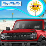 Coolballs California Sunshine Car Antenna Topper (Red Shades) - Thin Antenna Fit